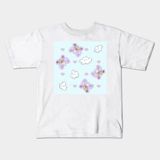 Little rat flies between clouds Kids T-Shirt